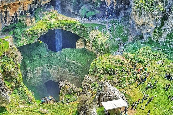 Baatara Gorge Waterfall, Jeita Grotto and Byblos Tour - Jeita Grotto, curtains of stone and a quiet boat ride