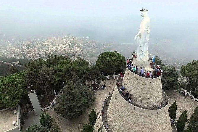 Byblos, Jeita Grotto & Harissa Day Trip -With Lunch (4G on Board) - Harissa and the cable car to Our Lady of Lebanon